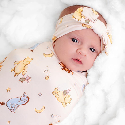 Dreamy Bear Swaddle & Headband Set