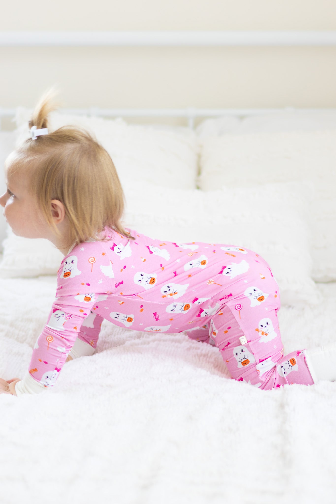 Spooky & Sweet Pink Zip Romper