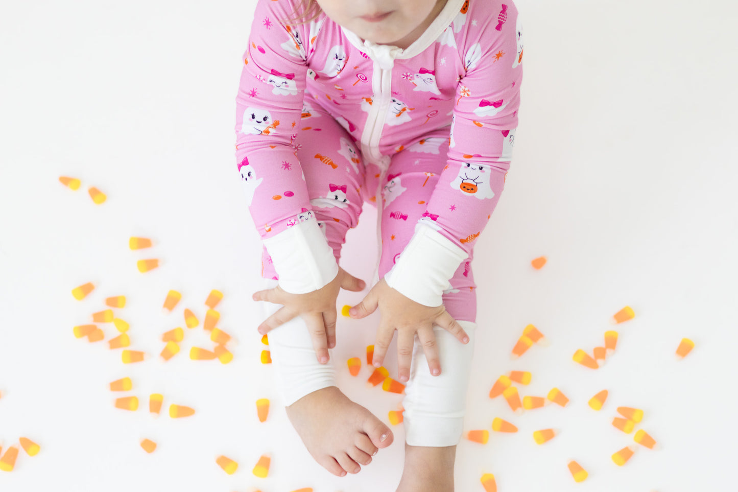 Spooky & Sweet Pink Zip Romper