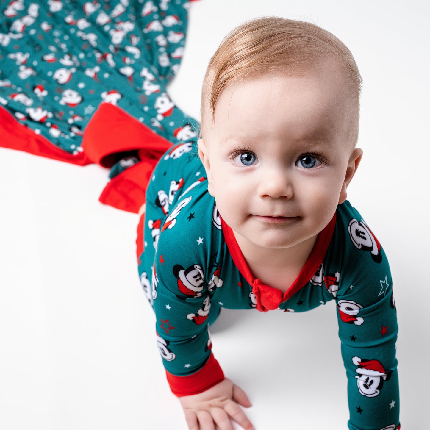 Merry Mickmas Green Zip Romper