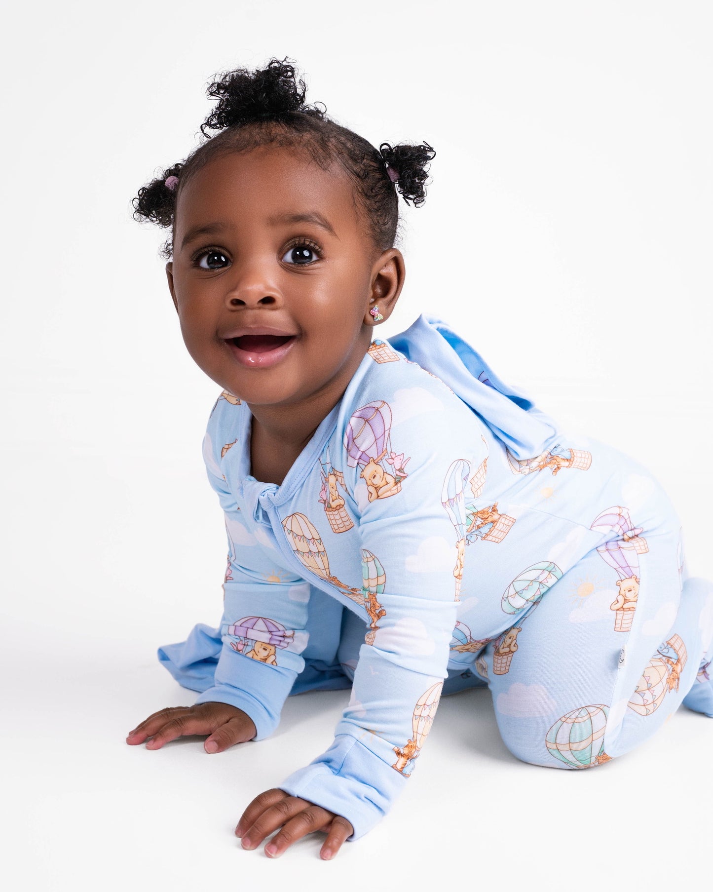 Bear In The Air Zip Romper