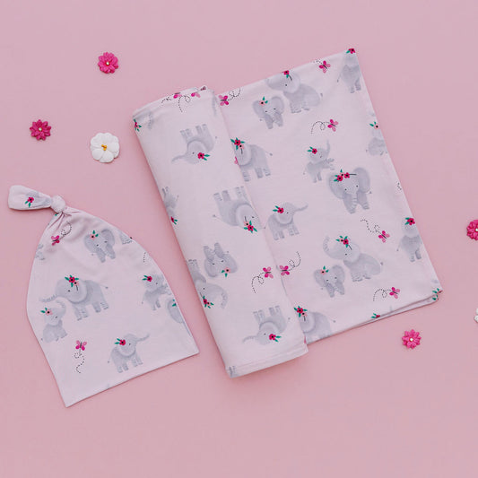 Ellie Swaddle & Hat Set