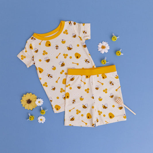 Bee Two-Piece Short Sleeve & Shorts Set