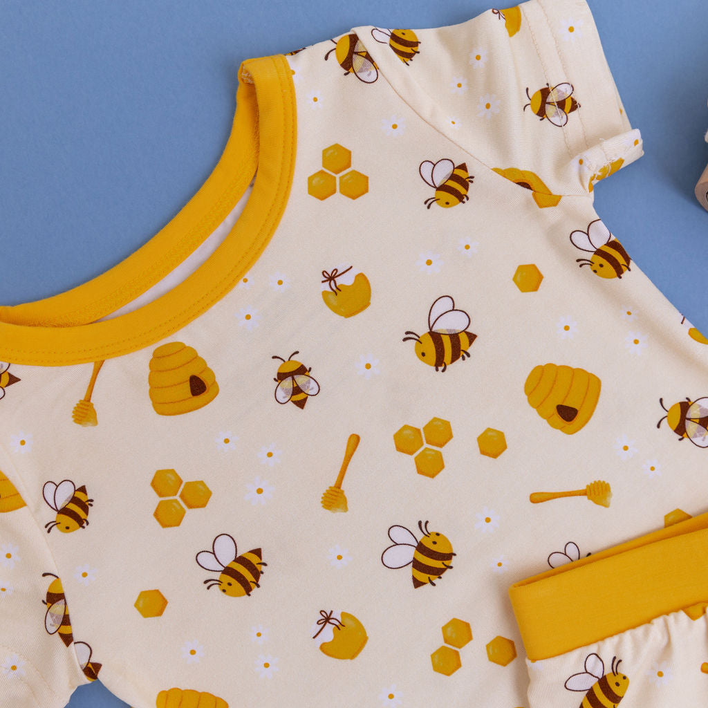 Bee Two-Piece Short Sleeve & Shorts Set