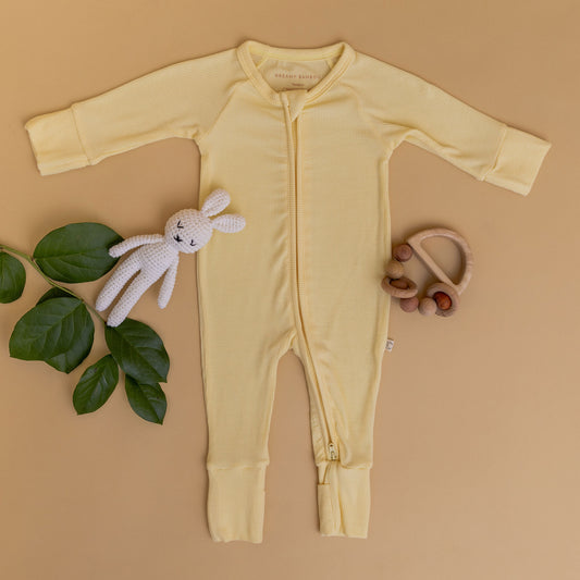 Honey Ribbed Zip Romper