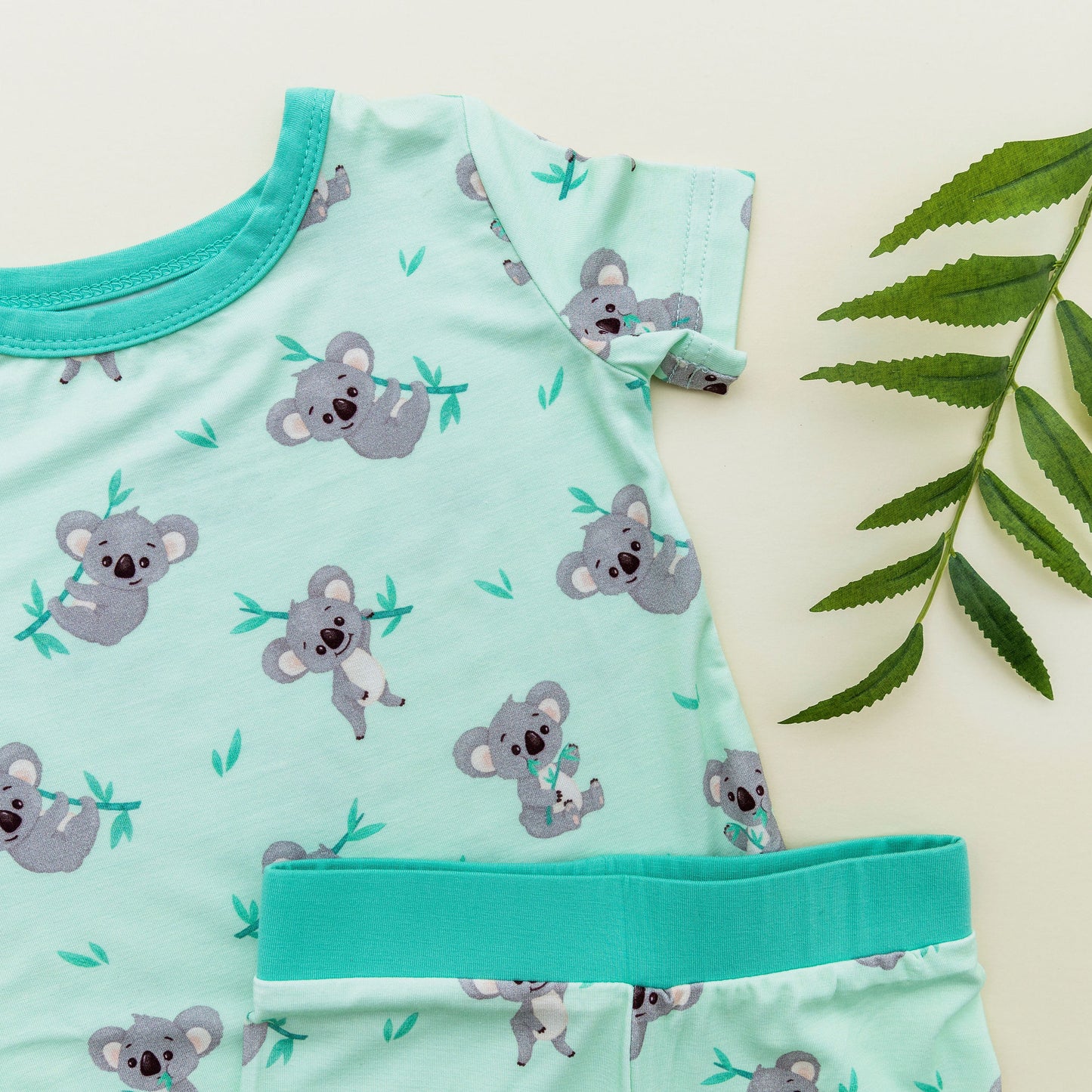 Koala Two-Piece Short Sleeve & Shorts Pajama Set