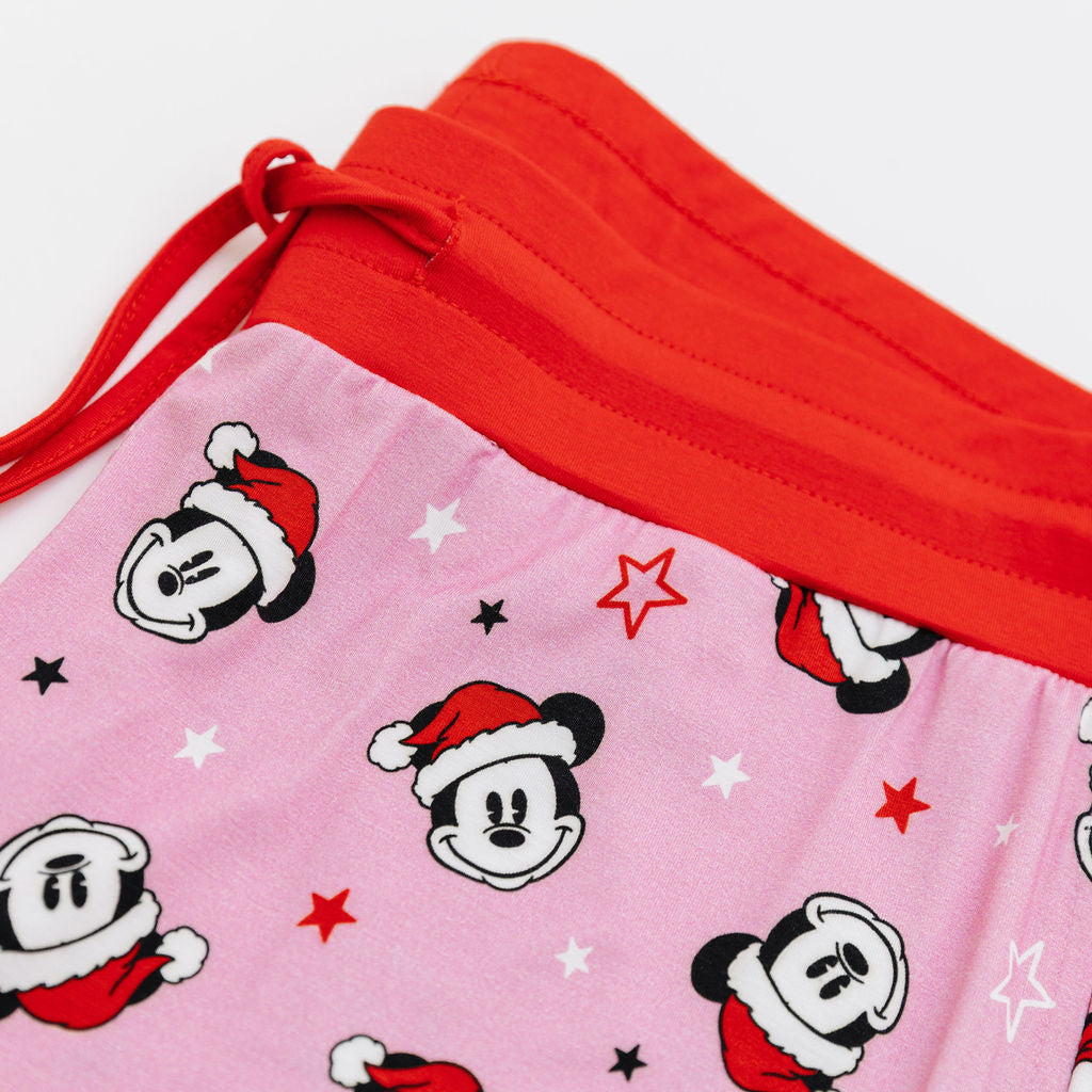 Merry Mickmas Pink Women's Pajama Pants