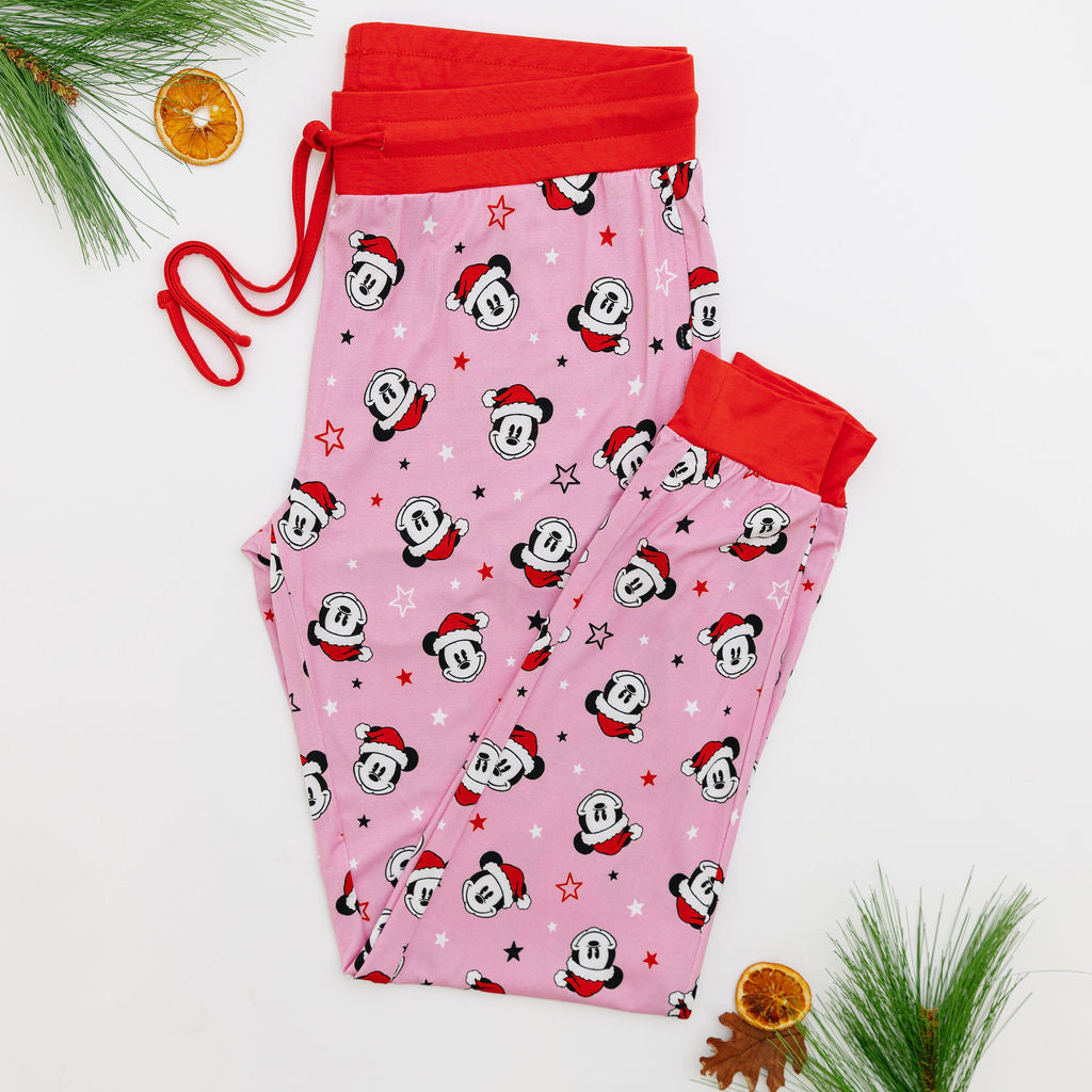 Merry Mickmas Pink Women's Pajama Pants