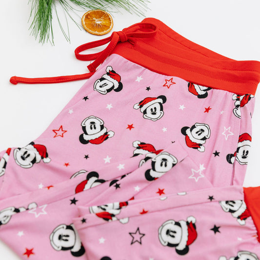 Merry Mickmas Pink Women's Pajama Pants