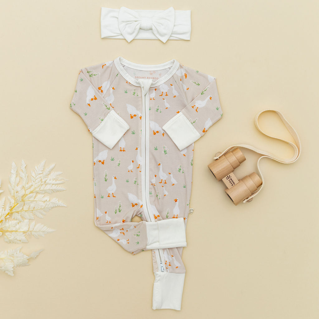 Silly Goose Zip Romper